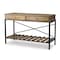 Baxton Studio Newcastle Wood and Metal Console Table-Criss-Cross 111-5492 - alternate 1